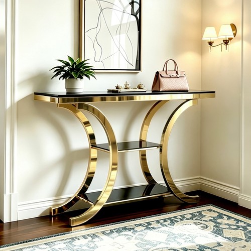 Mirrored console table gold - mirrored, &