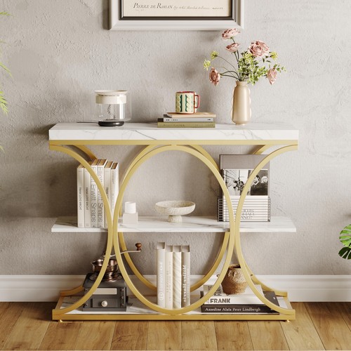 Farmhouse console table tier - table, 3-tier