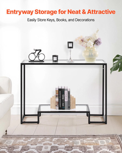 Tier glass console - 2-tier,