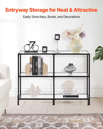 Tier glass console table - 3-tier,