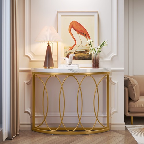 Gold console table - gold, table,