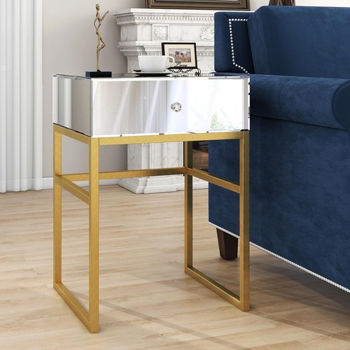 Gold nightstand with - with,