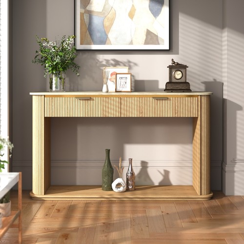 Fluted console table - console, faux