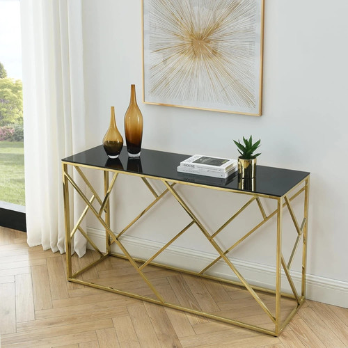Modern console table gold - 55",