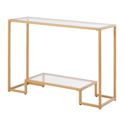 Tier glass console table - 2-tier,