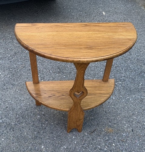 Vintage solid oak half - vintage, half-moon