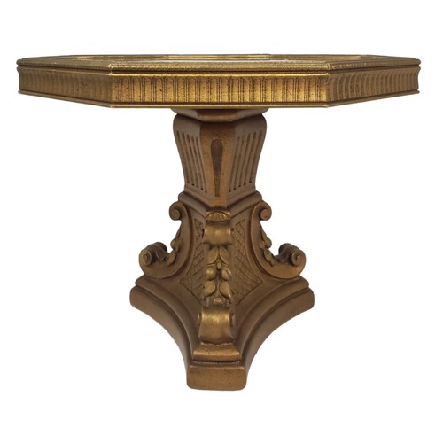Vintage glass top end table - end,