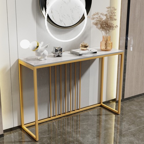 Gold narrow hallway console - hallway,