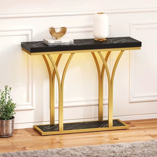 Gold console table led rgb - gold,