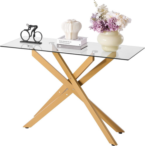 Modern gold glass console - modern,