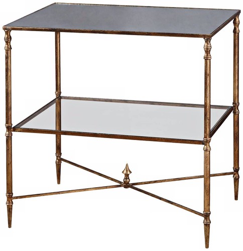 Traditional iron console table - iron,