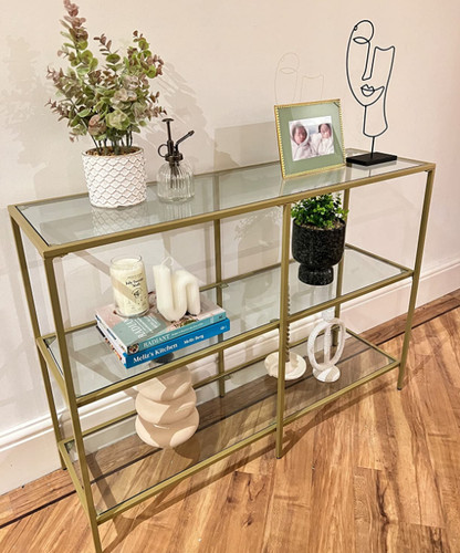 Glass console table - glass,